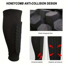 2pcs Soccer Shin Guard Shin Pad For Youth Adult, Calf Compression Sleeve With Honeycomb Pad, Support Protector For Shin Splint Baseball Boxing Kickboxing MTB - Multicolor - View 8