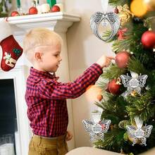 AFYPRTY Christmas Decorations Christmas Tree Ornaments Alloy Butterfly Ornaments Christmas Gifts "A Piece Of My Heart Is In Heaven" Angel Wing Ornaments Christmas Party Decorations