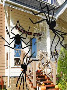 1pc Halloween Decorations Outdoor Spider, Scary Spider Prop Decorations, Halloween Party Decorations Outdoor Garden Party Decorations For Families