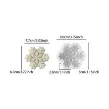 1 pieza Molde de silicona 3D en forma de copo de nieve navideño - Para velas, jabón, resina y manualidades de arcilla blanda/pegamento de goteo, herramienta decorativa de arte manual
