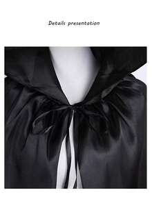 Capa de Segador de Halloween - Capa de lona negra para disfraces de vampiro, perfecta para fiestas y cosplay, Navidad