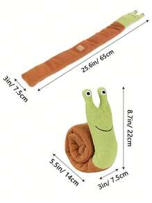 1pc Snail Shaped Pet Foraging Doll, Pet Sniffing Doll, Pet Sound Doll, Pet Training Doll, Pet Plush Doll, Pet Interactive Boredom Breaker Doll, Food Dispensing Snail Sniffing Doll, Squeaky Dog Puzzle Interactive Dog Doll For Foraging Instinct Training, Plush Soft Puppy Doll, Dog Chew Treat Puzzle Doll, Dog Vocalization Doll, Suitable For Small Dogs, Random Style Sent