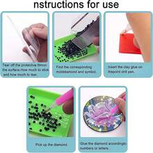 8pcs Diamond Art Coasters With Holder, DIY Landscape Pattern Diamond Art Coasters, Diamond Painting Kit Suitable For Adults And Beginners, Diamond Painting Craft Supplies, Exquisite Gift For Friends