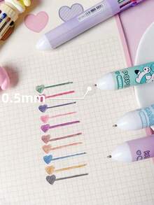 Sanrio 10Pcs Random Style Press Ten Color Ballpoint Pen Cartoon Kawaii Kuromi Multi-Color Gel Pen Melody Stationery Write Cute Pens Back To School School SuppliesGraduation Gifts, Home Decor, Gifts For Girlfriend, Small Gifts, Party Favors, Birthday Gifts For Friends, Graduation Gifts For Classmates, Back To School Supplies, Christmas Gifts.
