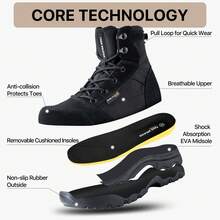 FREE SOLDIER Women's 6-Inch Lightweight Suede Leather Tactical Hiking Combat Boots With Rubber Sole - Multicolor - View 3
