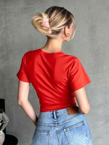 Women T-Shirts - Red - View 2