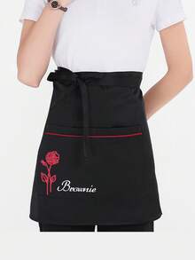 1pc Customized Polyester Apron Unisex, With 3 Pockets, Short Waist-Length Waitstaff Uniform, Suitable For Kitchen Supplies, Hotel Restaurant Server Waist Apron, Cooking Baking Apron, Chef Apron, Kitchen, Bathroom, Home, Household Items, Harmony - Multicolor - View 13