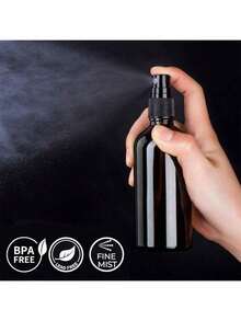 Amber Red Essential Oil Spray Bottle, 100ML Small Spray Bottle, Convenient For Travel, Leak-Proof - Suitable For Toner, Face And Hair Spray - Brown - View 4