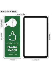 1/2 pezzi Cartello di Legno "BUSSARE PER FAVORE" e "NON DISTURBARE", adatto per sala riunioni, studio, camera da letto, hotel, bagno, reversibile (7.87*3in/20*7.6cm)