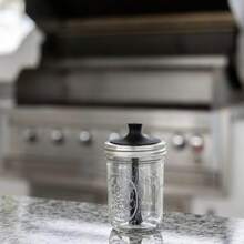 Silicone Black Basting Brush Lid For Wide Mouth Mason Jars