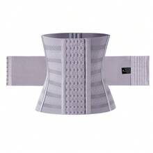 1pc Women Abdominal Control Compression Waistband, Strong Power Net Breathable Slimming Belt For Yoga & Workout - Black - View 32