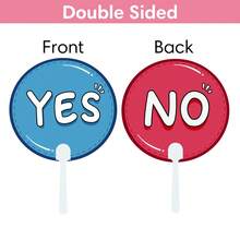 YES NO Hand Held Signs | Interactive English Teaching Tool For Elementary School: Suitable For Teacher's Q&A, Classroom Quizzes, Fun Learning. Can Be Used In Classroom, Multimedia Classroom, After-Class Practice. Quickly Identify Right Or Wrong Answers, Enhance Student Engagement. Essential Elementary School Teaching Supplies