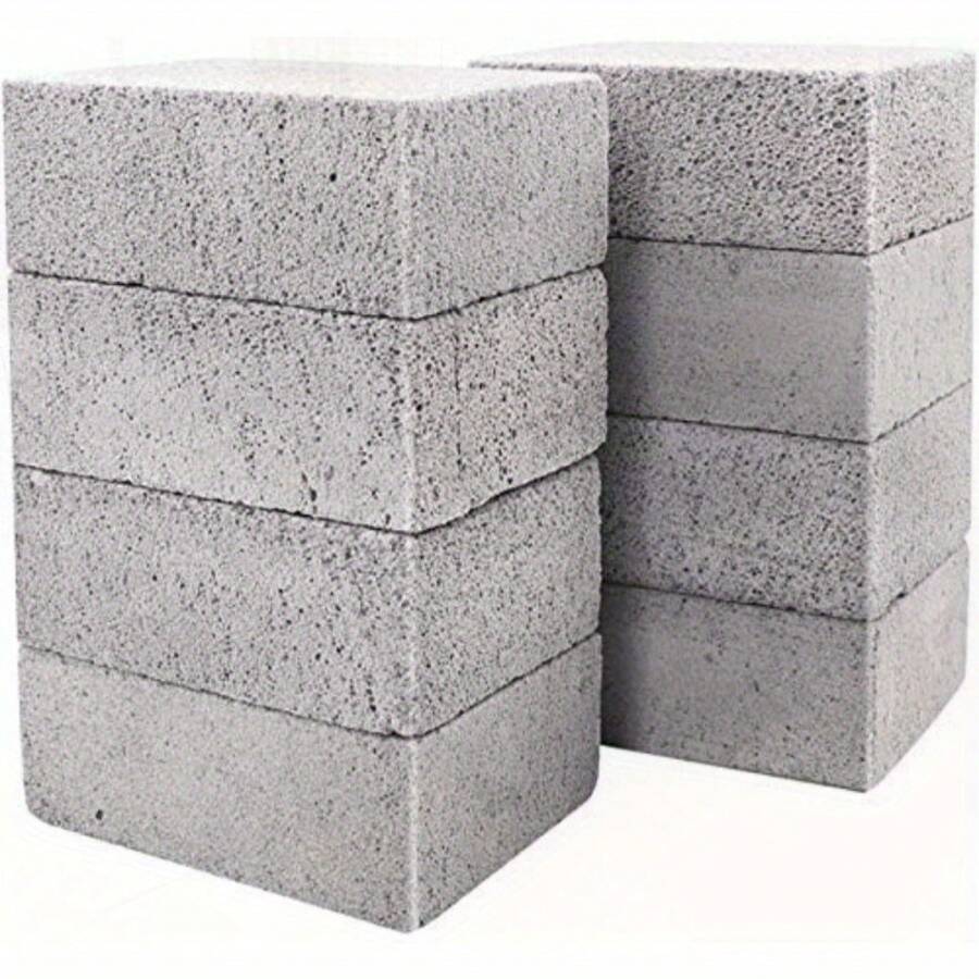 6 Pcs Grill Brick Griddle Stone Cleaning Block Pumice Stone For Cleaning Oven Stove BBQ Grill Commercial Grade Cleaner For Cookers Frying Pans Racks Flat Tops - Gray - 查看 1