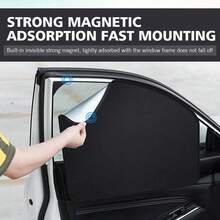 Easypie Selection 4PCS/2PCS Magnetic Car Window Shades - Titanium Silver Side Sunshades For SUV/Sedan, Front & Rear Privacy Curtains