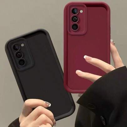 2 件装酒红色 + 黑色极简纯色手机壳，镜头专业级亲肤加厚防摔设计，适用于 15 Pro Max/16 Pro Max/16 Pro/14 Pro Max/14 Pro/13 Pro Max/16、Galaxy A54/A55/S22U/S23U/S24U/13C/12C/X7B/X8B/S25/S25 Plus/S25 Ultra
