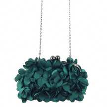 Clutch Bag Party Flower Weddings Godmother Events Nightclubs Graduations Luxury - Verde - Ver 3