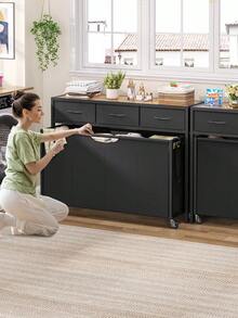 Wäschesortierer, Wäschekorb mit Rollen und 4 herausziehbaren Beuteln, 300 L großer Wäschekorb-Organizer mit 3 Schubladen, Wäschesammler mit Rädern für die Organisation von Waschküche, Badezimmer, Schlafzimmer