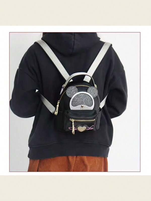 Cosmos Mochila de oso NCosmos, rosa/negro, regalo de regreso a la escuela, mochila, regalo de cumpleaños