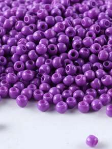 GO2CJBEADS 10克多色2毫米银线圆形洛可可玻璃种子珠，可DIY手链