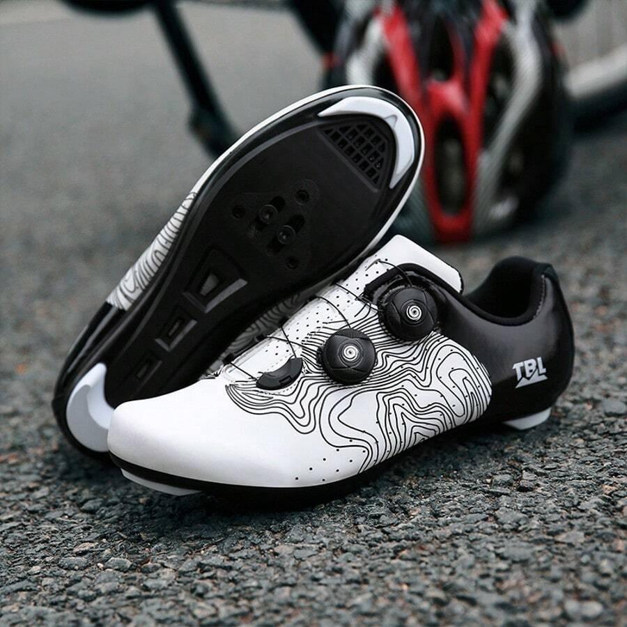 Sapatos de Ciclismo Profissional Masculino, Sapatos de Bicicleta de Estrada para Esportes ao Ar Livre, Confortáveis e Duráveis, Antiderrapantes e Resistentes ao Desgaste, Adequados para Ciclismo, Academia e Outras Atividades ao Ar Livre