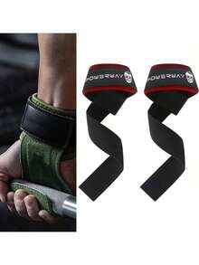 AIYYIPA 2 correas de fitness AIYYIPA, resistentes al desgaste y antideslizantes, de material de nailon y, color negro, diseño de correa envolvente para la muñeca, protectores de muñeca para levantamiento de pesas, deadlift y dominadas, adecuados para entrenamientos de fitness