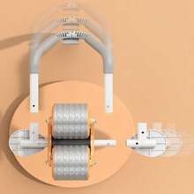 Abdominal Wheel Automatic Rebound Elbow Support Anti-Slip Fitness Roller Train - Orange - View 6