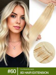 8D纳米珠接发，微环真人发接发，隐形无痕微环真人发接发，微珠直发接发，隐形迷你硅胶珠，易于安装，无缝，自然直发，完美延长长发，打造自然直发造型