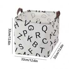 1pc Fabric Storage Box, Household Dirty Clothes Laundry Basket, Foldable Toy Storage Bin