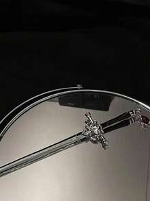 Sword Hair Stick Metal Sword Hair Clip Stick With Gemstone Pendant, Retro Style Hair Chopstick, Women Long Dense Hair Accessories, Bun Extension, Hair Bun Maker, Pins For Hair, Bun Hair Piece, Hair Styling Pins, School Stuff