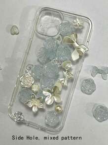 100pcs/70g Matte Blue Rose Beads Material, DIY Bracelet, Necklace, Phone Case, Jewelry, Handmade Craft, Multi-Purpose Beading, Gift For Friends, With Holes