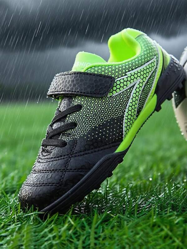 Unisex Youth Football Shoes, Couple Shoes, Boys & Girls Campus Student Athletic Football Cleats, Football Training Shoes, Outdoor Hiking Shoes, Climbing Shoes, Slip-Resistant Spikes, Durable Soles, Easy Strap Fastening