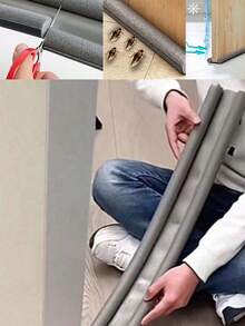 1/2 piezas Burlete de puerta ahorrador de energía - a prueba de viento, aislamiento acústico, a prueba de agua e insectos, tira adhesiva para evitar corrientes de aire, accesorios de cocina, decoración de baño, decoración de cocina, de vuelta a la escuela, tope de puerta - Multicolor - Ver 9