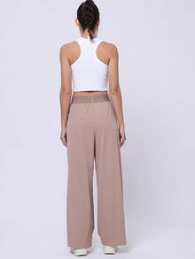 女式轻盈高弹慢跑裤 - 带拉链口袋的休闲速干运动裤。宽松、高弹、透气、速干的运动裤，适合跑步、登山、健身等运动。休闲风格，采用优质柔软面料，舒适透气，富有弹性，适合各种运动场景。 - 粉色 - 查看 2