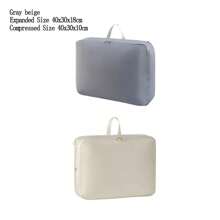 拉链压缩袋羽绒被收纳袋家用衣物被子毛毯棉被压缩整理袋旅行学校行李箱袋 - 彩色 - 查看 23