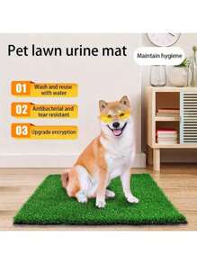 1 件人造草狗便盆垫，户外宠物厕所，易于清洁，防臭，室内/室外宠物训练，户外装饰，防滑底垫，适合室内和室外使用