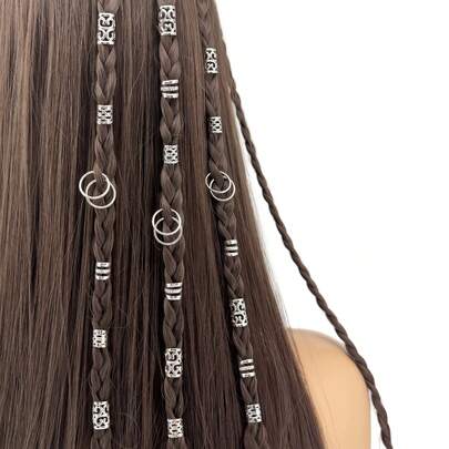 40 buc/set elastice de păr Dreadlock cu forme mixte, benzi reglabile potrivite pentru coafuri împletite, toate anotimpurile