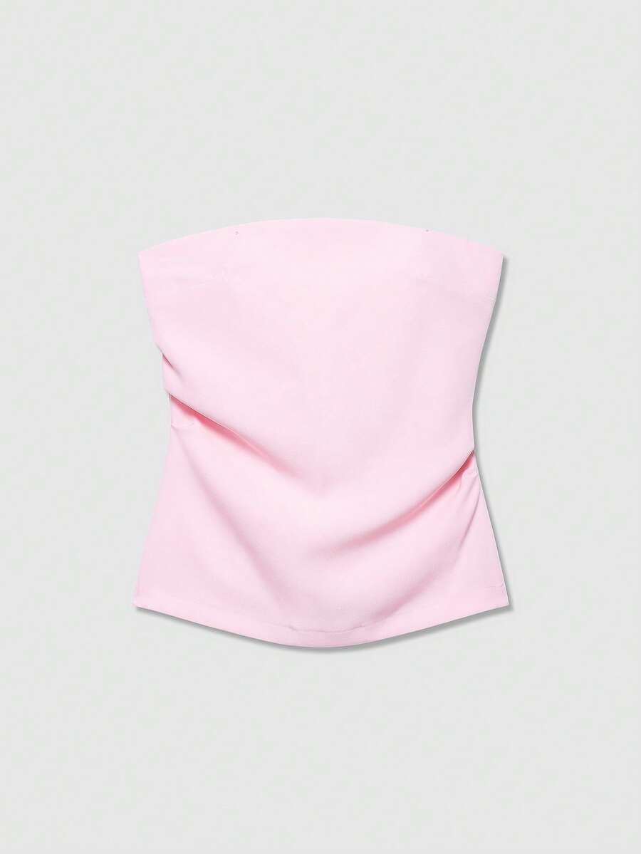 Top tubo sólido - Rosa Pálido - Ver 1