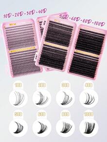 MEM Bộ nối mi D-Curl 800/600 sợi, dung lượng lớn, thích hợp cho người mới bắt đầu, bao gồm 5 miếng mút trang điểm, mi giả bền lâu, nhiều kiểu dáng khác nhau, tự làm mi giả, tạo đôi mắt quyến rũ tại nhà, bộ mi dung lượng lớn, phù hợp cho cosplay, đám cưới, dạ hội, trang điểm sân khấu (10D-20D-30D-40D/50D-60D-80D-100D) - D - Xem 7