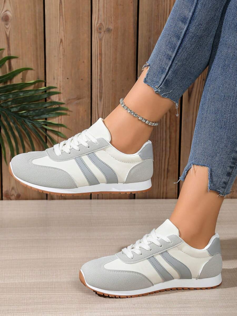 Zapatos deportivos casuales para mujer, suela antideslizante, zapatos para correr, zapatos de entrenamiento para estudiantes, zapatos planos suaves y cómodos