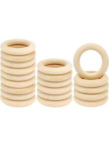 5/10/20/30/50pcs Natural Wooden Rings, Beads, Rings, Pendants, (3/4.5/5.5/7mm) Thick Smooth Unprocessed Wooden Rings, For DIY Crafts, Artworks, Carving, Weaving, Lace, Hanging Decor, Home Decor, Painting Decor, Curtain Rings, Napkin Rings, Sewing, DIY Jewelry Making