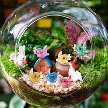 10/20pcs Mini Resin Axolotl Miniature Glitter Axolotl Tiny Animal Figures Ornament For Fairy Garden Landscape DIY Aquarium Birthday Christmas Party Decoration - Multicolor - View 5