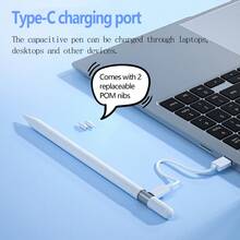 1支兼容苹果iPad的电容式触控笔，带LED电源指示灯，合金材质，磁吸渐变色设计，兼容2018-2025款iPad机型 - 彩色 - 查看 7