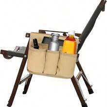 Borsa multifunzionale per lo storage, borsa portaoggetti da appendere al bracciolo della sedia da campeggio, borsa laterale portatile