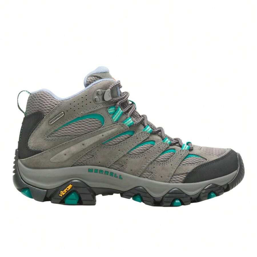 Merrell Women's Moab 3 Mid-Height Athletic/Hiking Shoes With Vibram, Grey/Blue - 花崗岩/海洋 - 查看 1