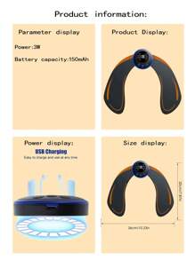 Stimolatore muscolare senza fili ricaricabile USB EMS, allenatore muscolare addominale ABS, toner corporeo e per i fianchi, unisex