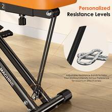 Dlandhome Squat Assist Trainer For Hip And Leg Exercises, 5-Position Adjustable Seat Cushion, Upgraded Version Enhanced Resistance,Squat Exercise Equipment For Home Gym Fitness - 橘色 - 查看 5