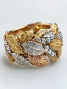 1枚奢华立方氧化锆戒指，女士婚礼订婚派对珠宝，情人节礼物 - 1# - 查看 22