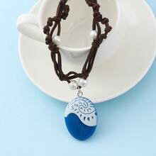 1 件时尚卡通动漫环绕莫阿娜海洋主题吊坠项链，欧美风格，适合日常佩戴，海滩旅行装饰，送给海洋爱好者的礼物 - 彩色 - 查看 3