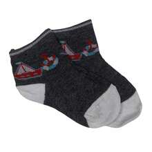 Kit 4 Meias infantil masculina anti-derrapante - ENVIO IMEDIATO - Damasco - Visão 5