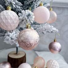 25pcs/Box New 6cm/2.36in Christmas Balls, Thickened Anti-Drop Christmas Tree Hanging Balls, Holiday Party Decorations Home Decor Christmas Decorations Room Decor